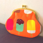  がま口 ポーチ ☆お財布 ぷっくり 可愛い アイス