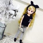 カチューム付きリラックスコーデ 22㎝ドール服