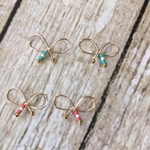 MINI♡リボン樹脂ピアス