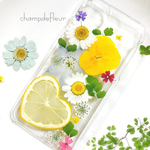 ハートレモンのレイニー押し花iPhoneケース3