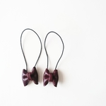 レザーリボンヘアゴム2個セット：cherry