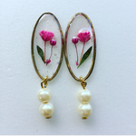 押し花レジン イヤリングorピアス