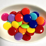  お菓子みたいなドロップビーズ 【50個】 両穴   ラウンド型