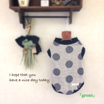 犬服 大きめドット×スワン size DM 完成品