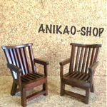 ミニチュア 木製チェアセット