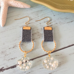 デニム↡シェルパールピアス