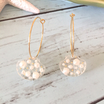 シェルパール↡フープピアス