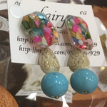 さざれ石 ターコイズ ピアス
