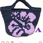 ズパゲッティribbonXLハイビスカスバッグ