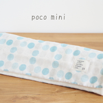 【L】ふんわりブランケット（ガーゼケット）｜6重ガーゼ＆ターコイズブルー水玉