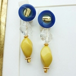 no.243* 2way アンティーク レトロ ボタン 大ぶりピアス