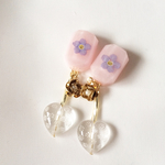 heart×flower vintage pierce