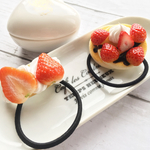 苺パンケーキ＆ホイップのヘアゴム  2点セット 