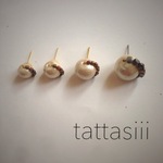 コットンパール×メタルビーズ　スタッドピアス　S・M・L