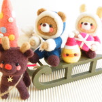 【K様ご予約品】クリスマスのくまちゃんセット　羊毛フェルト