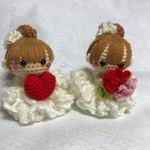 ご予約品   ホワイトハートちゃん&ブーケちゃん