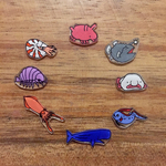 深海魚 ピアス（受注製作）