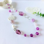 ◇カジュアルロングネックレス ＊アメジストカラー＊