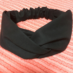 再販 コットン リネンヘアバンド     黒