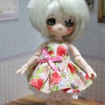 Dイチゴ柄ワンピ2点セット(白系)