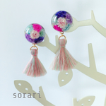 【再販】フラワー＊タッセル ピアス