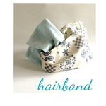 ブルー×ペイズリー＊ヘアバンド