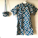 ☆☆☆tubuantubuさま専用☆☆☆size120☆モダン七宝 甚平ネイビー