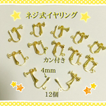 送料無料 ☆ネジ式イヤリングパーツ☆