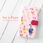 キャット&ペイント ネコ柄 スマホケース/猫/ハード/iPhone/Android