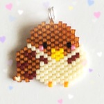 ❣スズメ ビーズストラップ