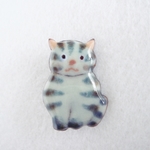 七宝　猫姿ブローチ　ｂ