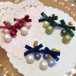 【再販】秋冬 マットパールピアス【受注製作】