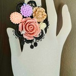 《キャンペーン中♪》夕摘みブーケのリング＊パープル＆ラベンダー＊