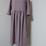ピンク系　ハーフリネン　ワンピース👗