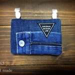 移動ポーチ デニム65  移動ポケット  トライアングル