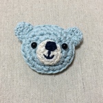 水色クマさんブローチ✨