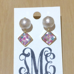 大人カワイイ♡コットンパールスクエアピアス