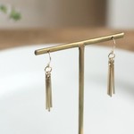 14kgf*真鍮スティックのタッセルピアス/イヤリング可