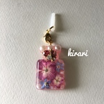  紫陽花 勿忘草 キラキラ イヤホンジャック iPhone スマホ アクセサリー 押し花 素材
