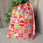 巾着袋(24cm×18cm)＊給食袋＊入園入学/通園通学【102-A】