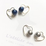 夏色▷heart to heart 一粒コットンパールピアス
