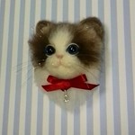 羊毛フェルト＊猫のブローチ＊ラグドール