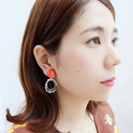 大振りヴィンテージイヤリング・ピアス　Ines-118OR