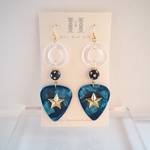 【 SALE 】Star studs☆ギターピックピアス～blue～