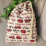 巾着袋(24cm×18cm)＊給食袋＊入園入学/通園通学【82-A】
