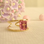 ♡Vintage Glass Cabochon  ring♡(cross)
