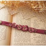 ＊（ワイン）お花４つの乙女ブレス