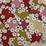 110×50★綿プリント★桜・赤