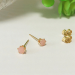 <再販>14KGF☆petit.bijouピアス・ピンクオパール・10月誕生石