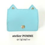 【新作】ちょっと便利な猫耳財布〈空色×シルバーのお耳〉